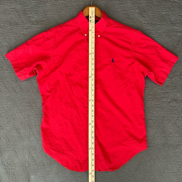 Ralph Lauren red button down short sleeve shirt - Picture 4 of 7